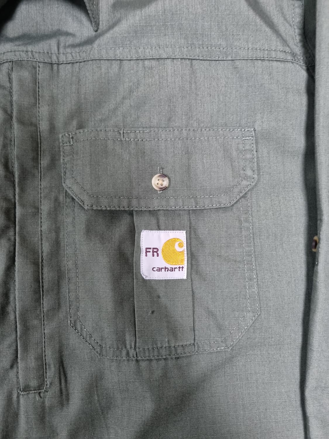 칼하트 FR 견장 카키 워크셔츠 XXL 상품이미지3