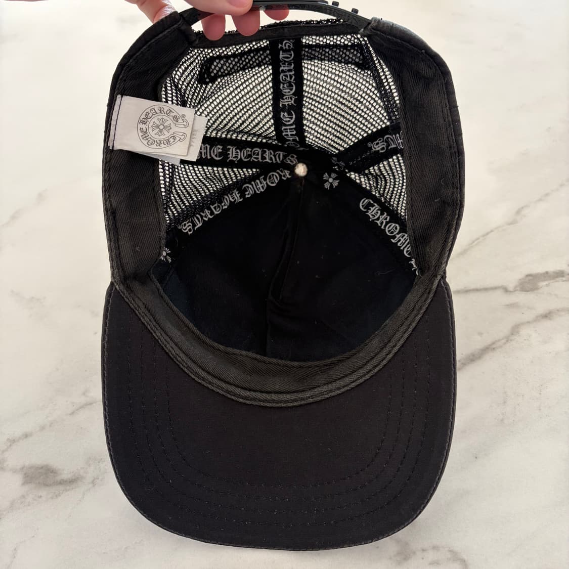 크롬하츠 홀스슈 크로스 사이드 로고 메쉬 캡 모자 USA OS 상품이미지7