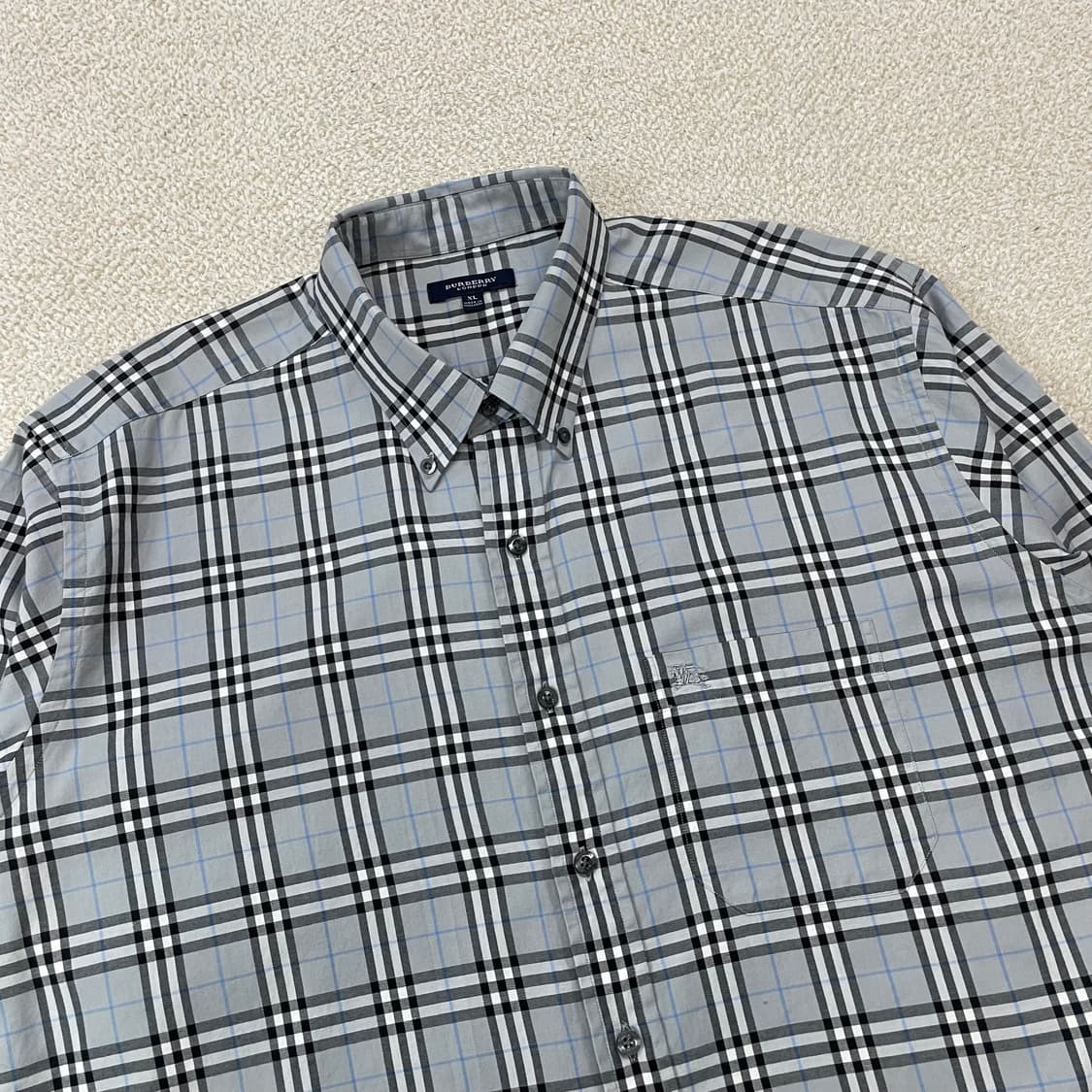 버버리 Burberry 그레이 노바 체크 반팔 셔츠 상품이미지2