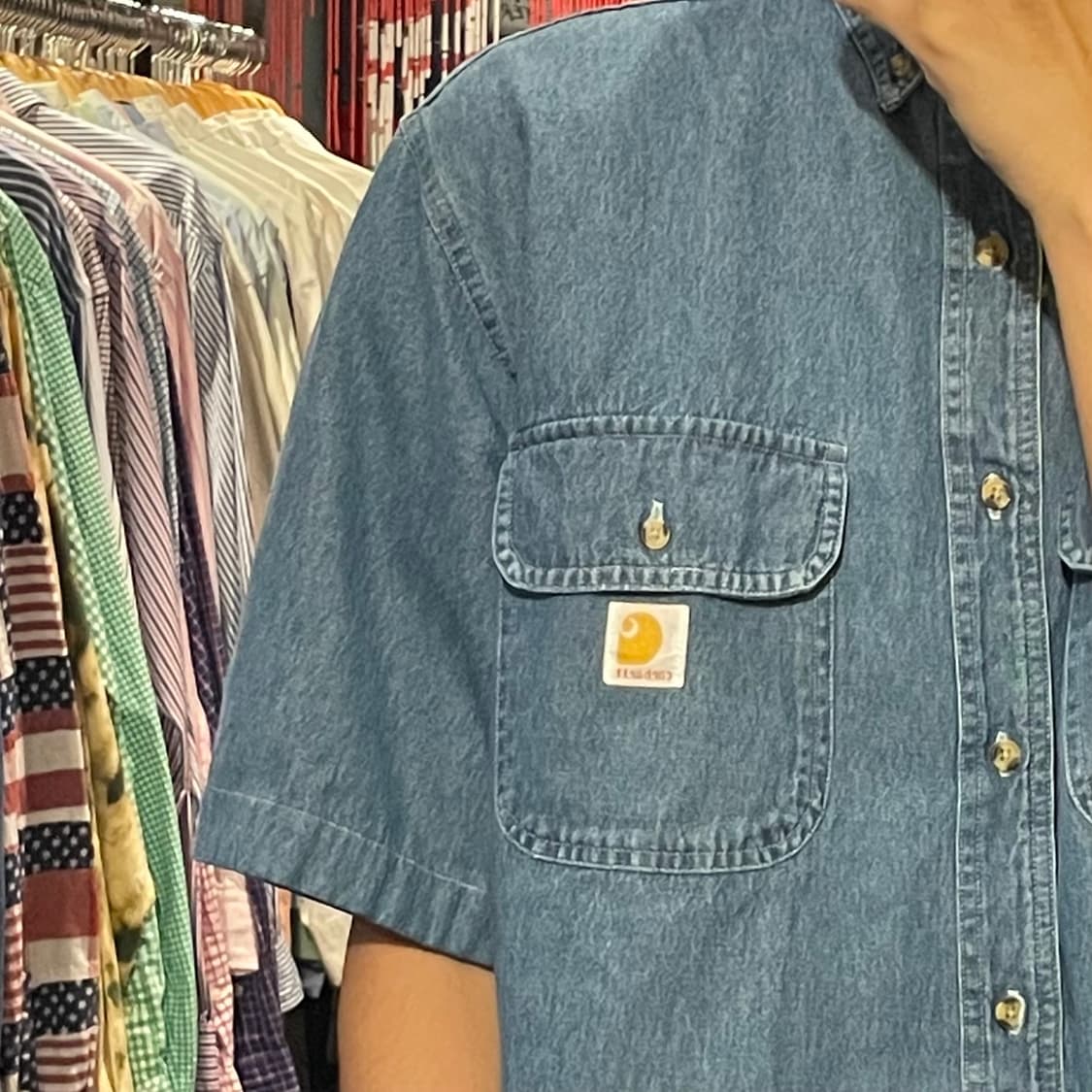 [IM] carhartt 칼하트 데님 반팔셔츠 상품이미지9