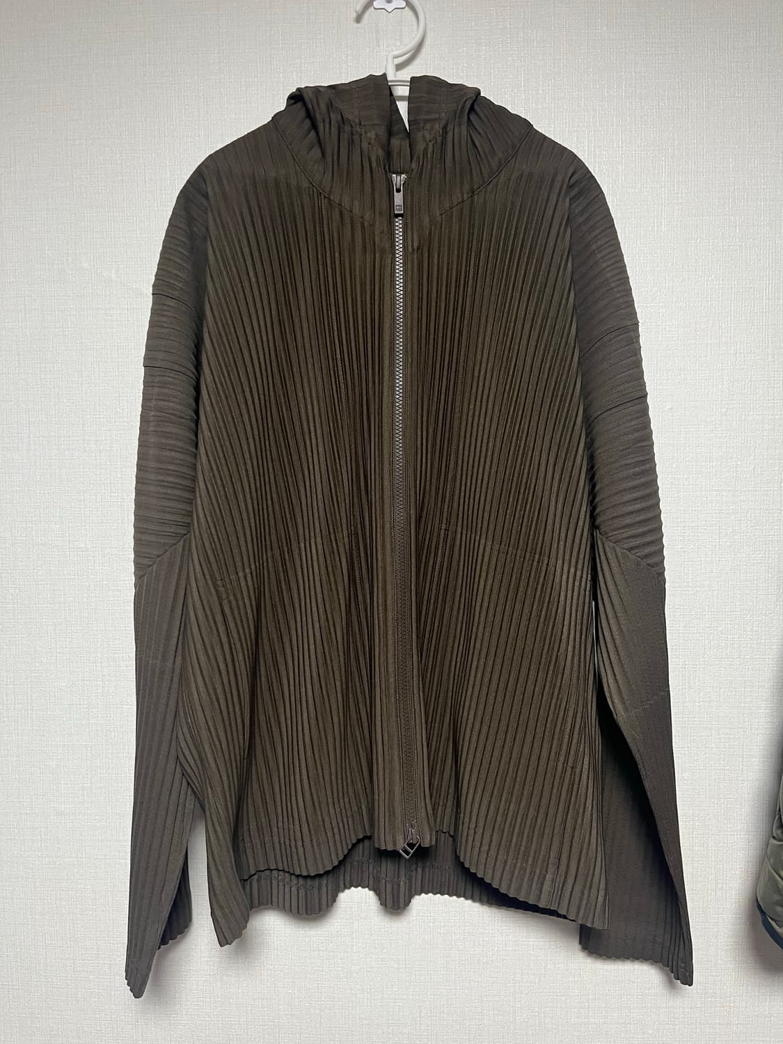 옴므플리세 커피브라운 후드 집업 상품이미지1