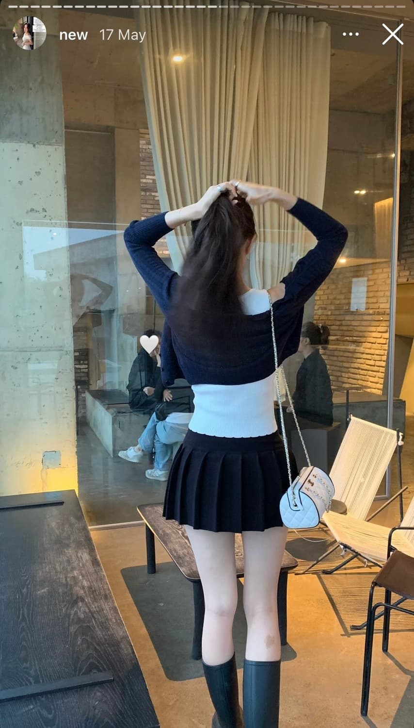 [시예 Siye] 피브 Piv 니트 플리츠 스커트 (블랙) 상품이미지5