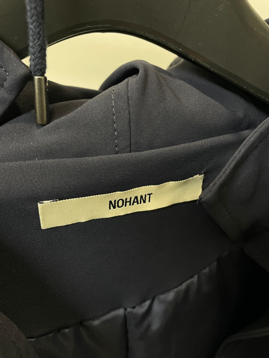 (S) Nohant 노앙 네이비 투웨이 오버사이즈 후드 나일론 코트 상품이미지7