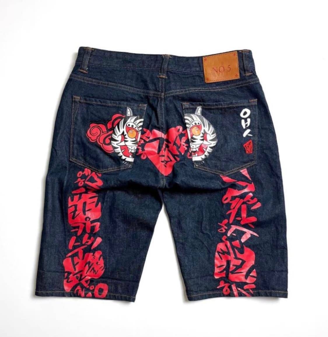 에비수 백프린팅 KR생지 데님 팬츠 상품이미지1