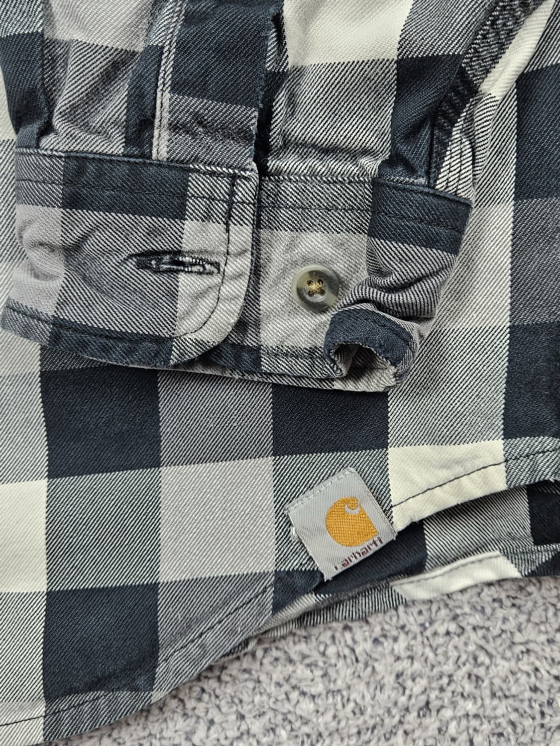 칼하트 체크 패턴 플란넬 롱 슬리브 워크 셔츠 ( L ) / 10327 상품이미지7