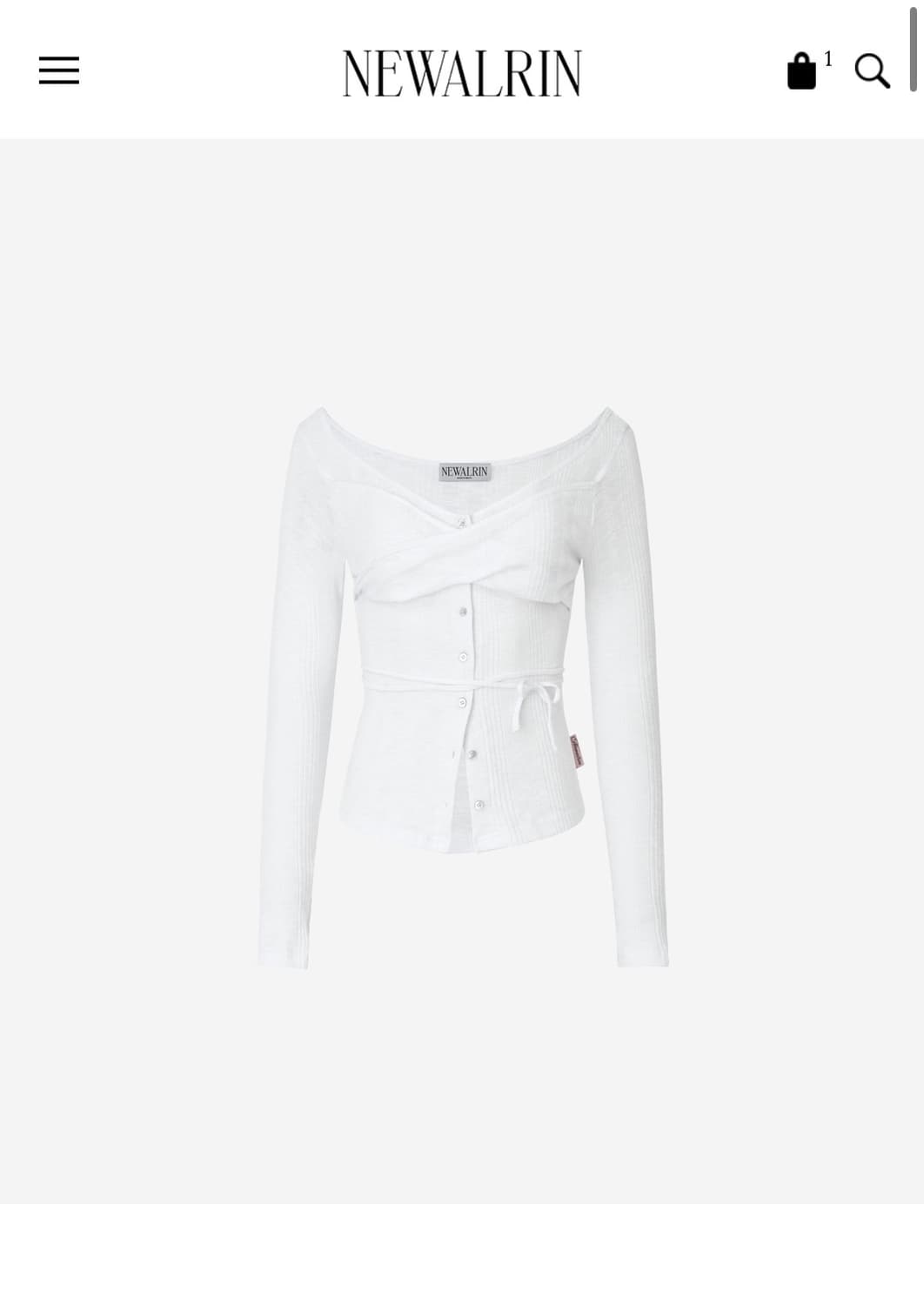 미개봉 뉴얼린 로지 트위스트 버튼탑 상품이미지1