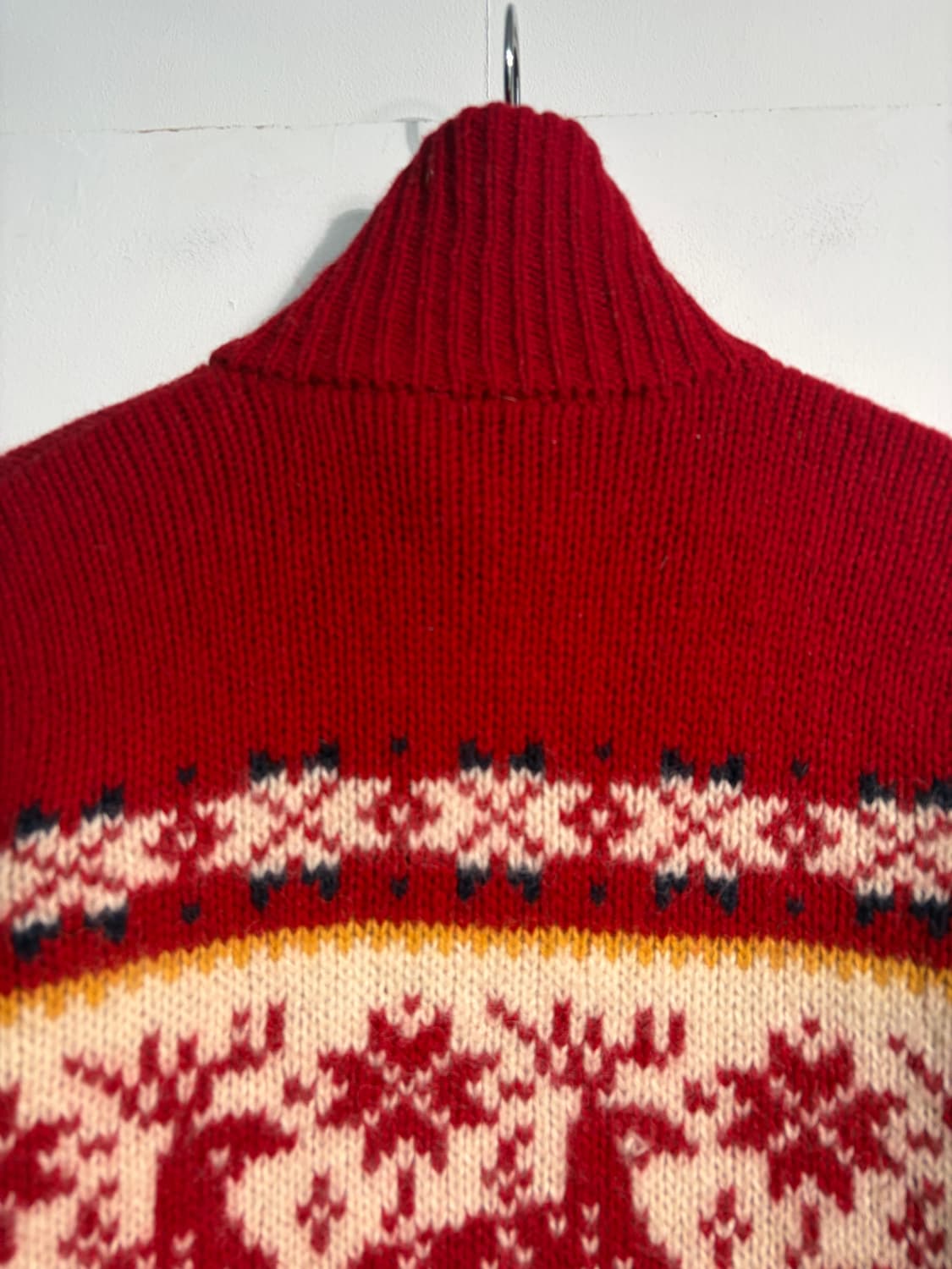 Wool 100% 노르딕 니트 집업 s 울 100%  상품이미지10