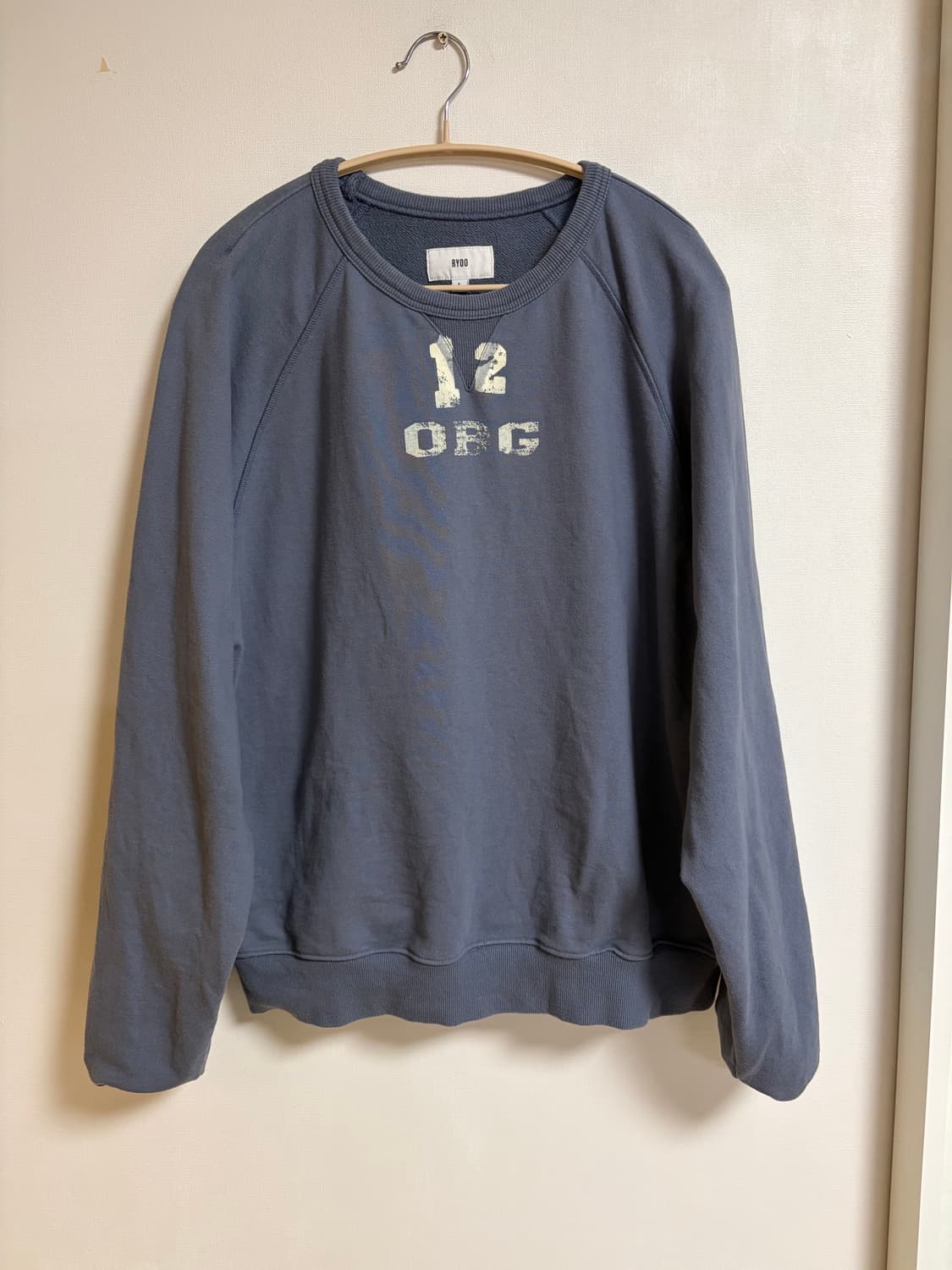 [L]ryoo 크루넥 네이비 맨투맨 상품이미지1