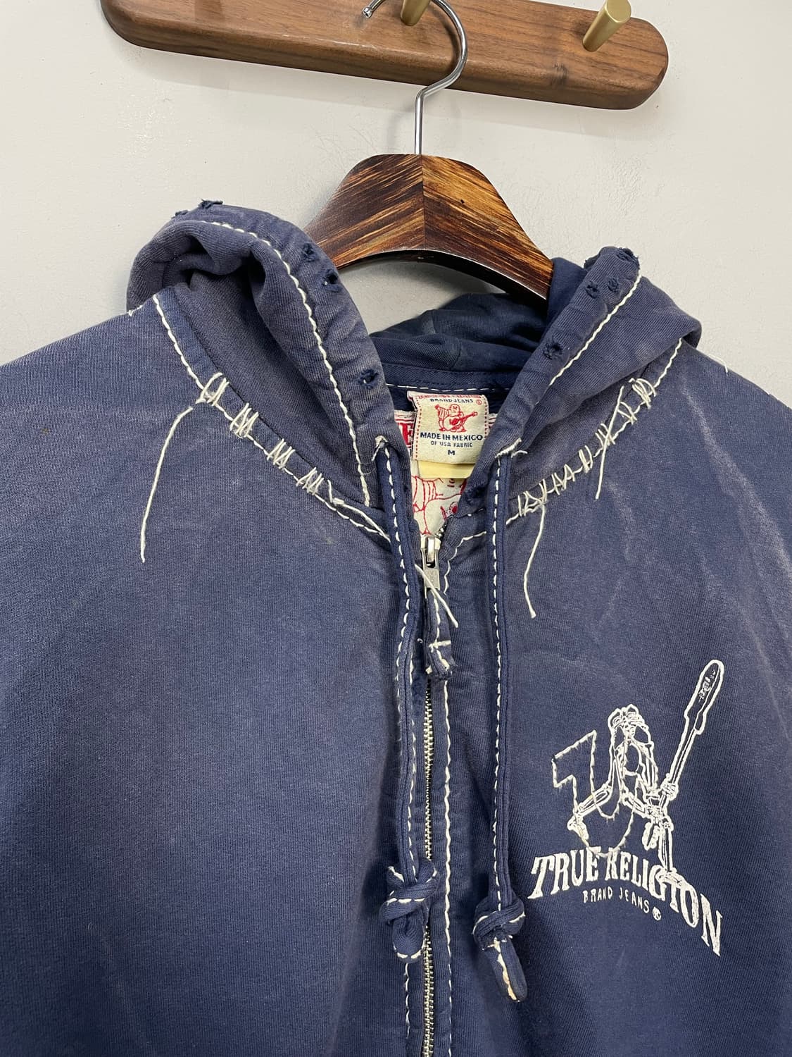 트루릴리전 스티치 네이비 후드집업 H1011 상품이미지7