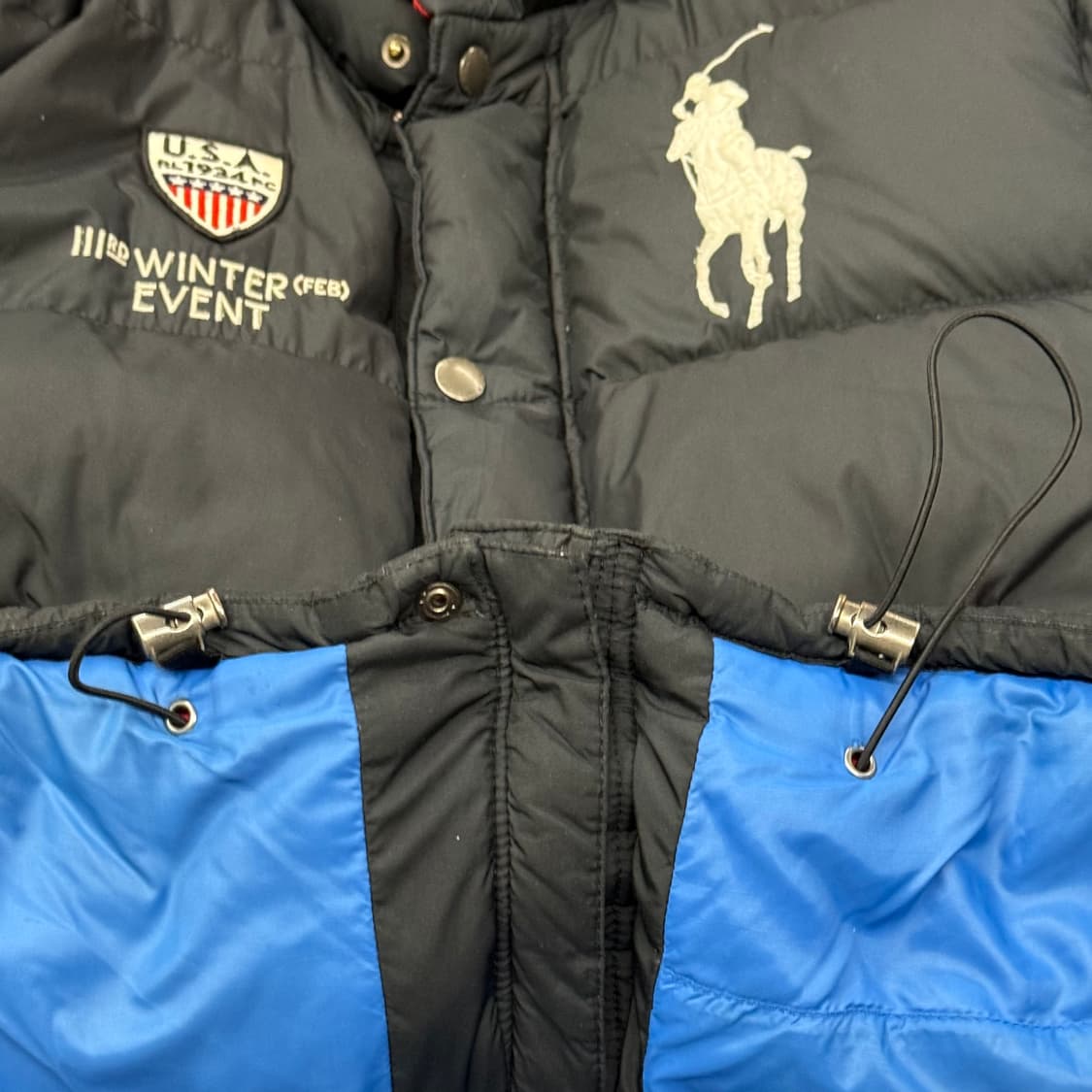 폴로 랄프로렌 네이비 레드 빅포니 usa 숏패딩  상품이미지7