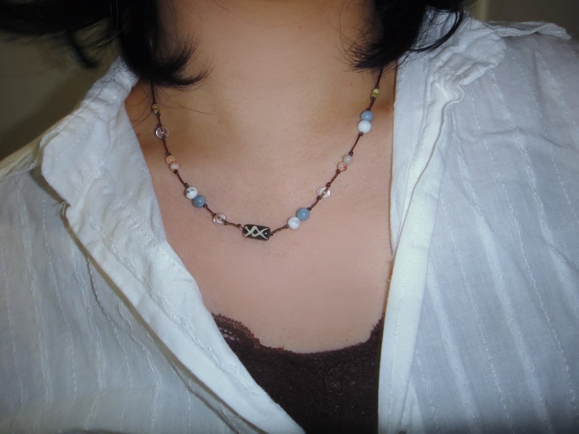 빈티지 비즈 목걸이 handmade pop necklace 상품이미지2