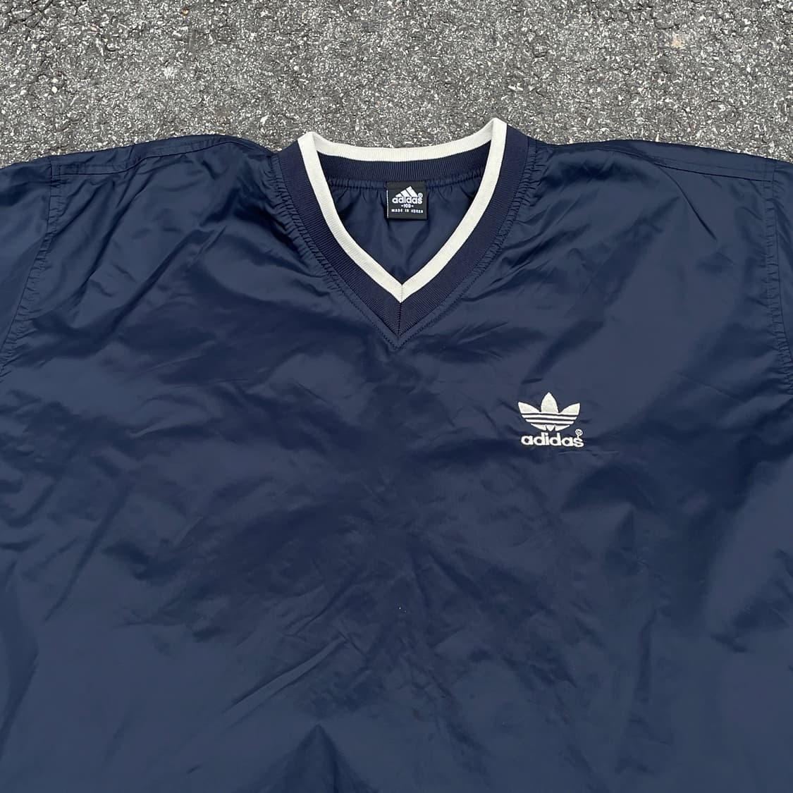 90s 아디다스 올드스쿨 웜업 트랙자켓 반팔 바람막이 XL 상품이미지2