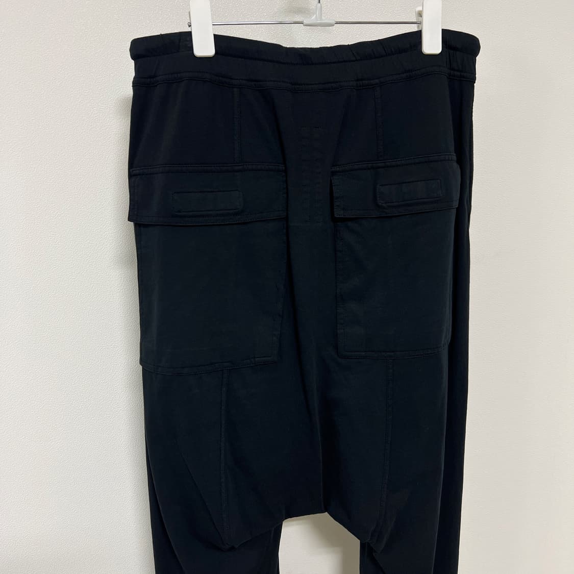 릭오웬스 19SS 다크쉐도우 드로우스트링 패치 크롭 배기 팬츠 블랙 상품이미지6