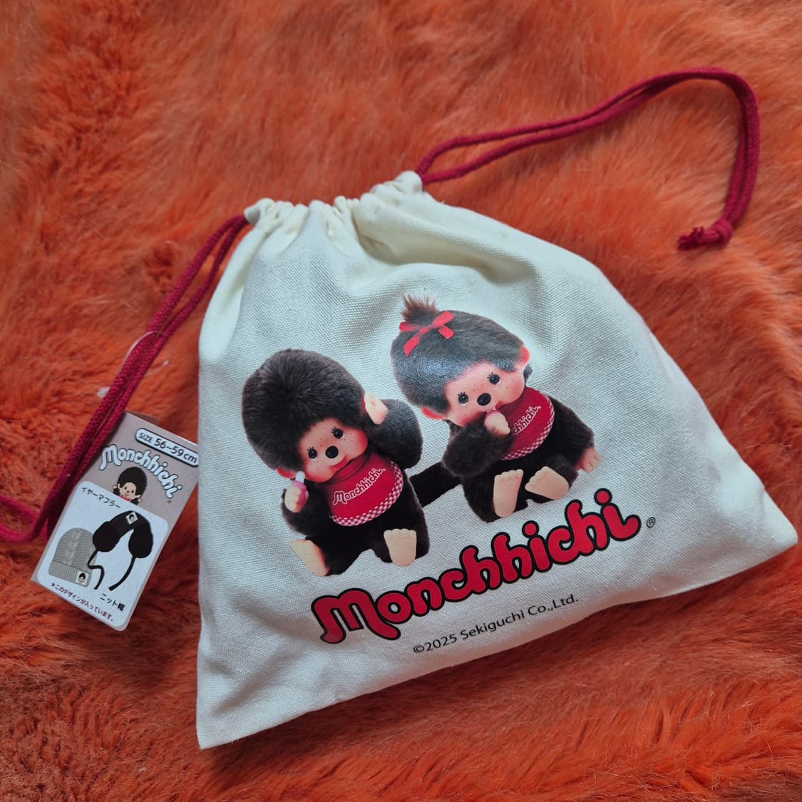 monchhichi 몬치치 털비니 귀돌이 파우치 세트 새상품 상품이미지2