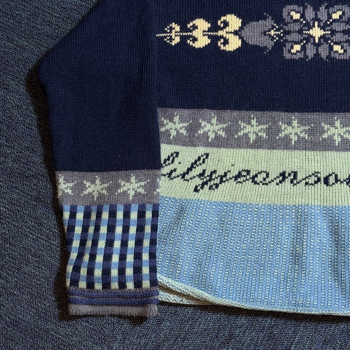 olilly 빈티지 노르닉 하이넥 니트 상품이미지3