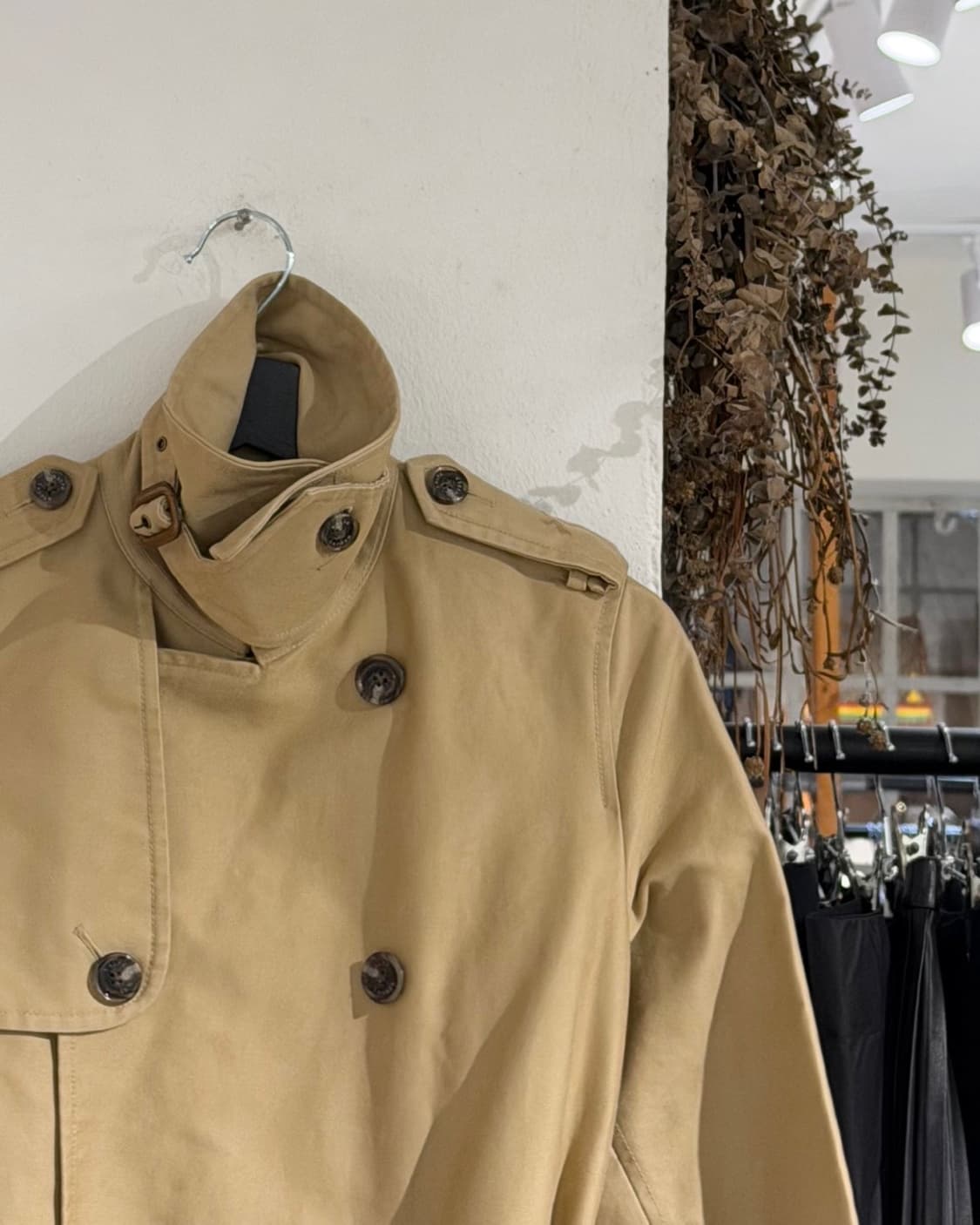 랄프로렌 베이지 더블 브레스트 쇼츠 트렌치 코트 상품이미지3