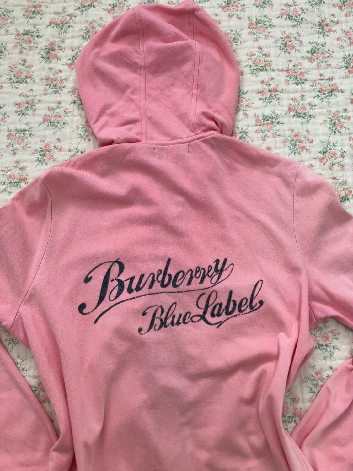 버버리 블루 라벨 딸기 우유 핑크 후드집업 1080 모리걸 y2k 스트릿 상품이미지5