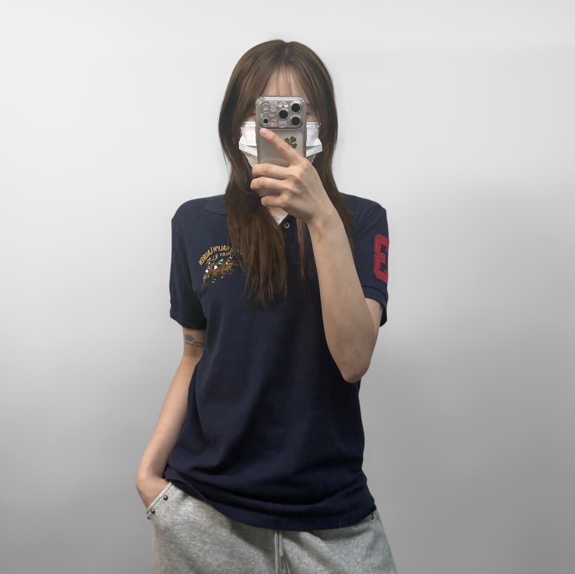 폴로 랄프로렌 빅 포니 반팔 카라티 네이비 상품이미지1