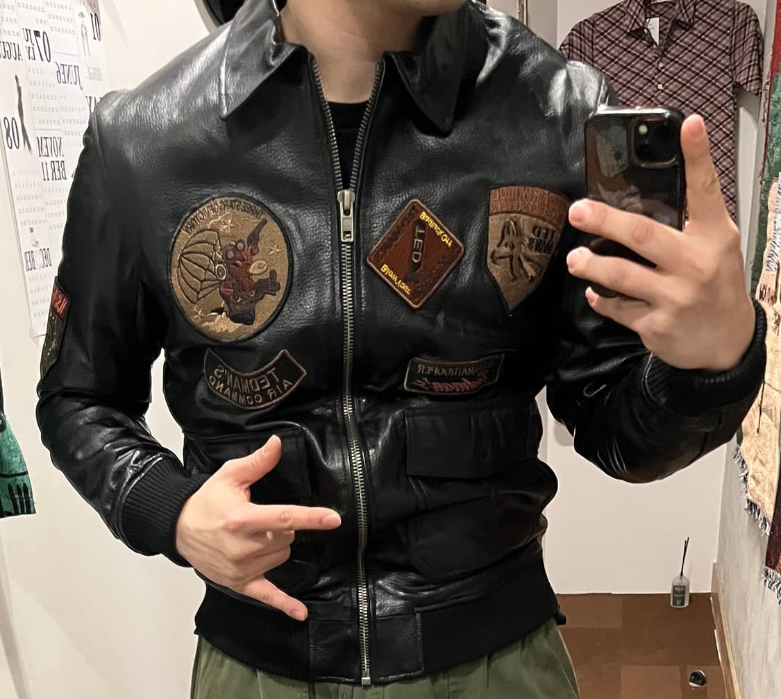 빈티지 가죽 자켓 상품이미지1