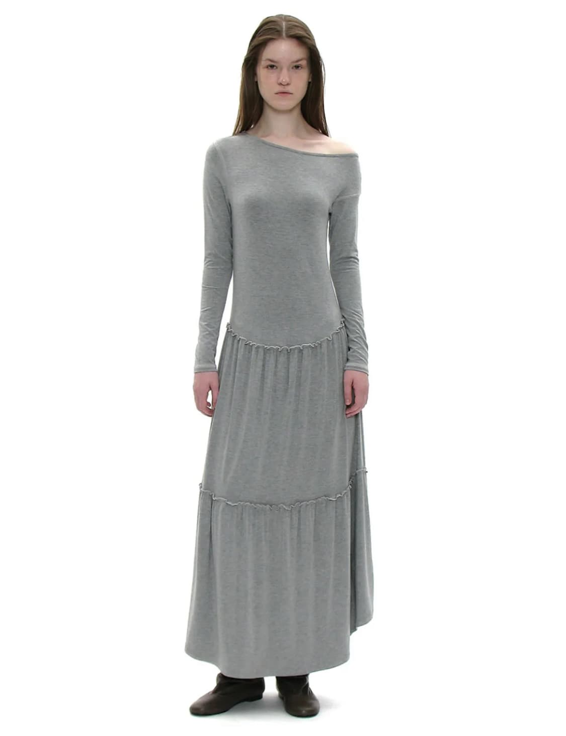 파르티멘토 언발라스 저지 셔링 티어드 드레스 상품이미지1