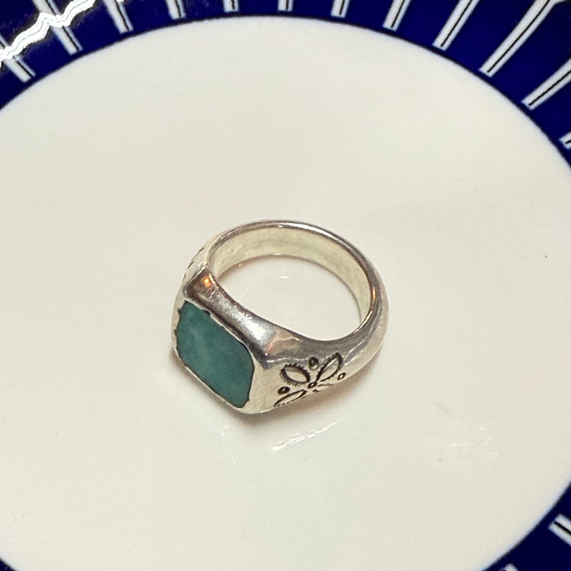 ATSA 플라워 아마조나이트 링 상품이미지2