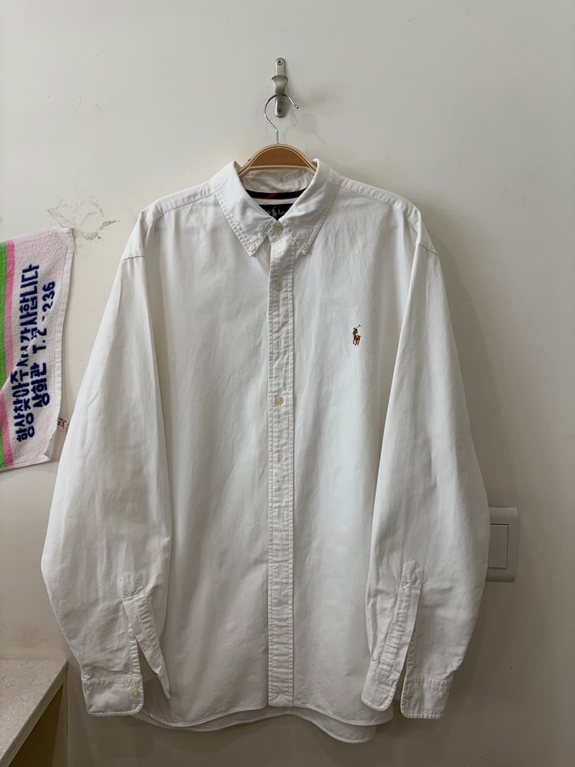 117. 폴로 화이트 셔츠 빅사이즈 상품이미지1
