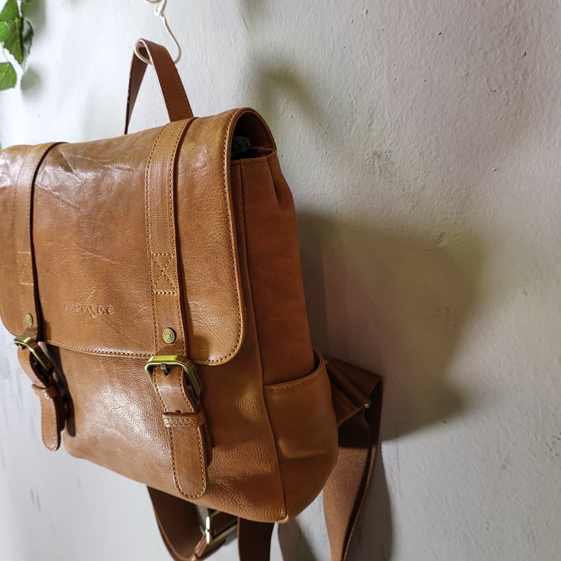 몽삭 레더 백팩 상품이미지5