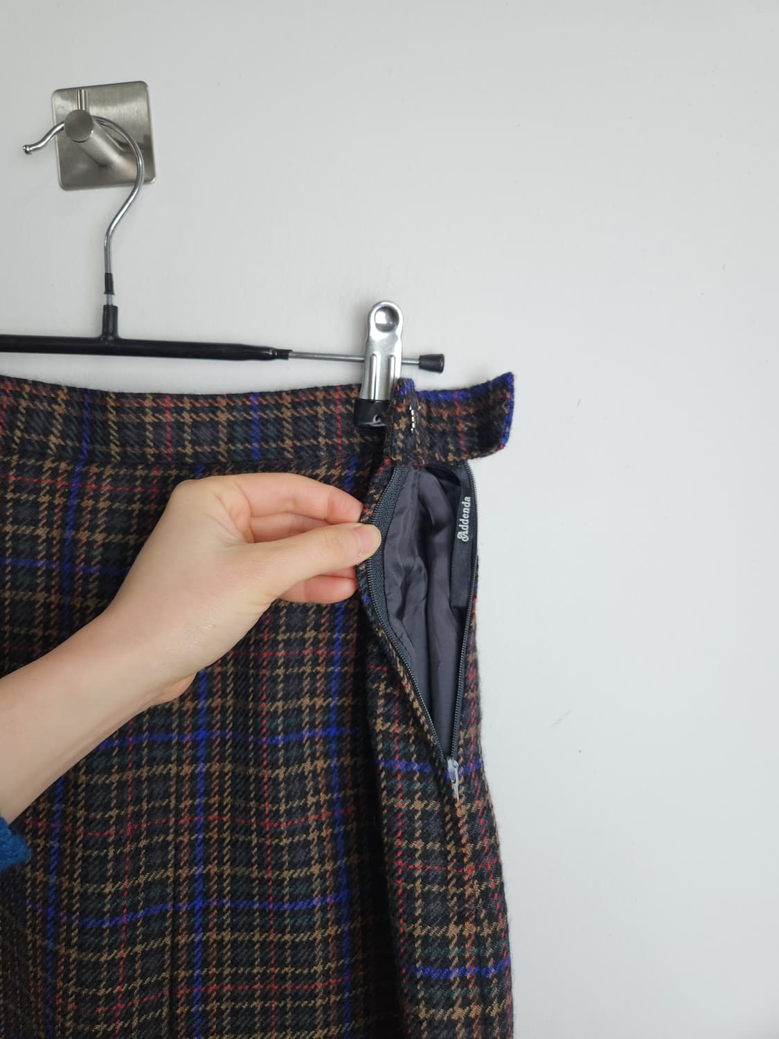 플리츠 체크 울 스커트 상품이미지9