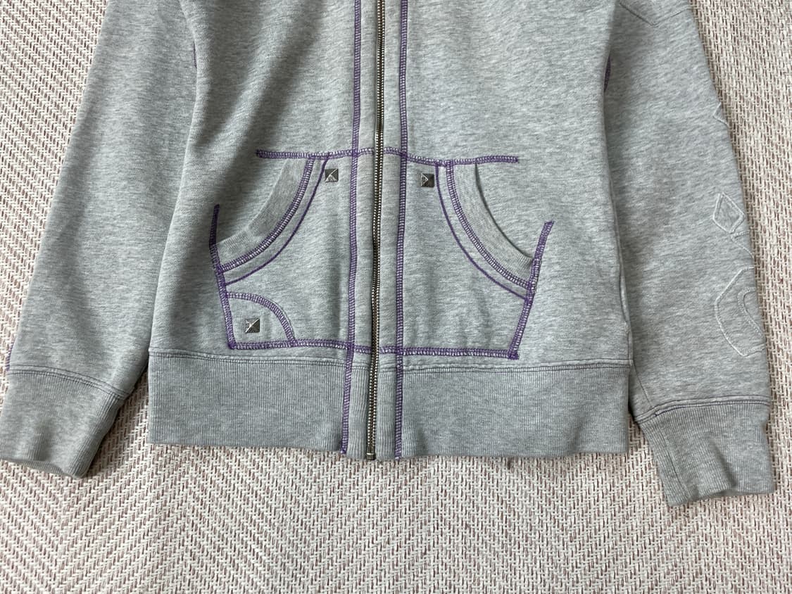 디젤 퍼플 스티치 스터드 후드집업  J03805 상품이미지3