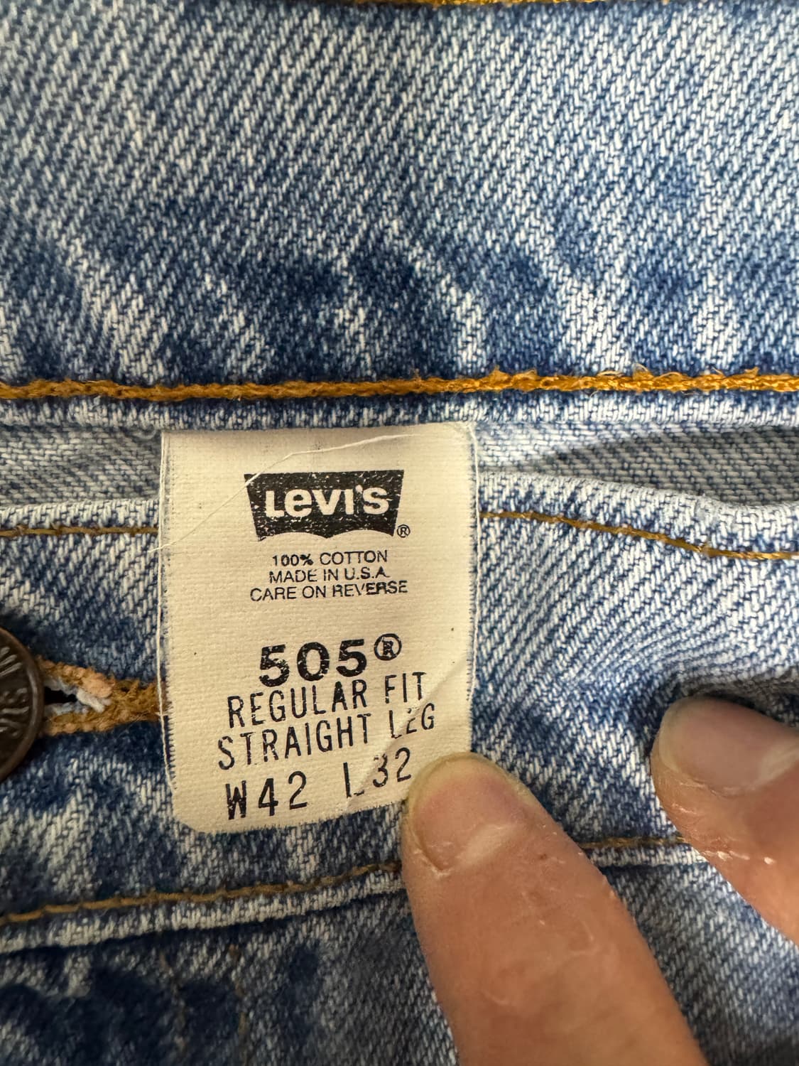[90s MADE IN USA] 리바이스 505 오렌지탭 연청 상품이미지4