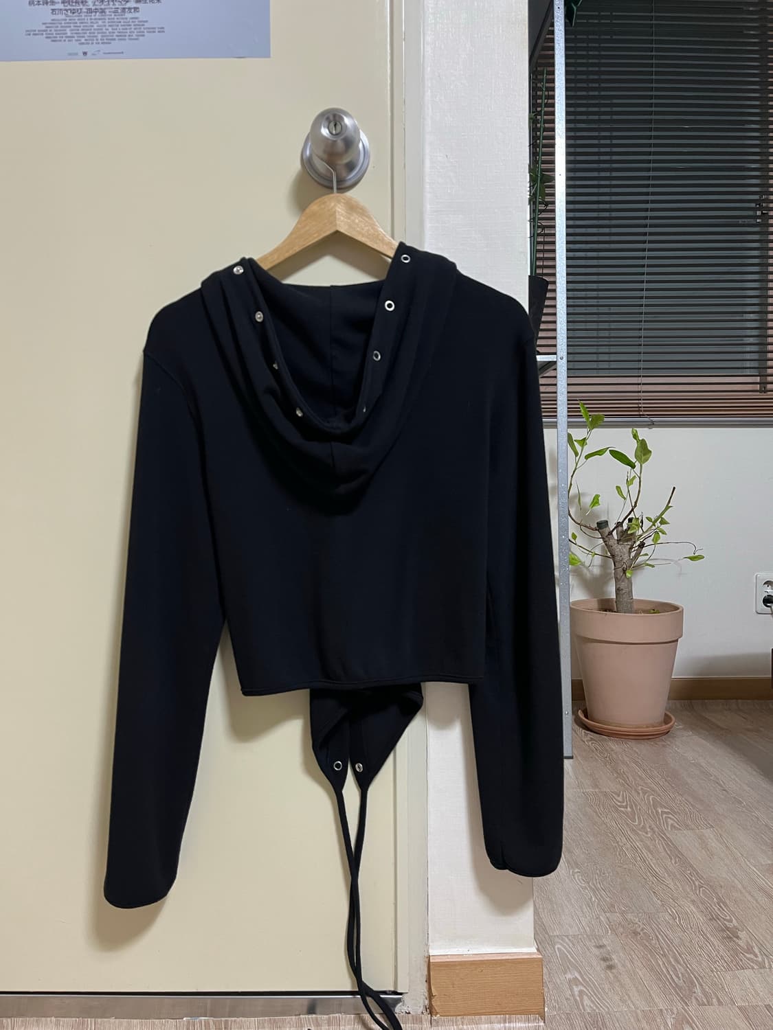 세릭 WRAP HOOD CARDIGAN / BLACK 상품이미지8