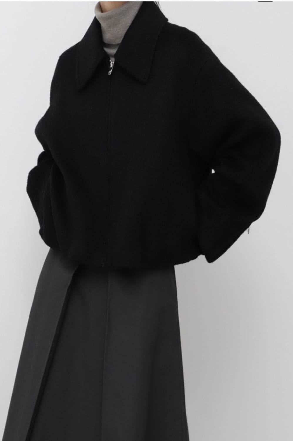 트리밍버드 트라움 숏 집업 자켓 블랙 상품이미지2