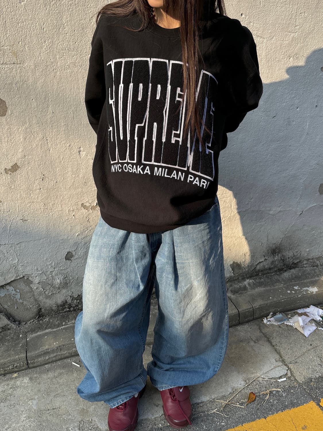 SUPREME 시티스 아크 크루넥 블랙 맨투맨 스웻셔츠  상품이미지4