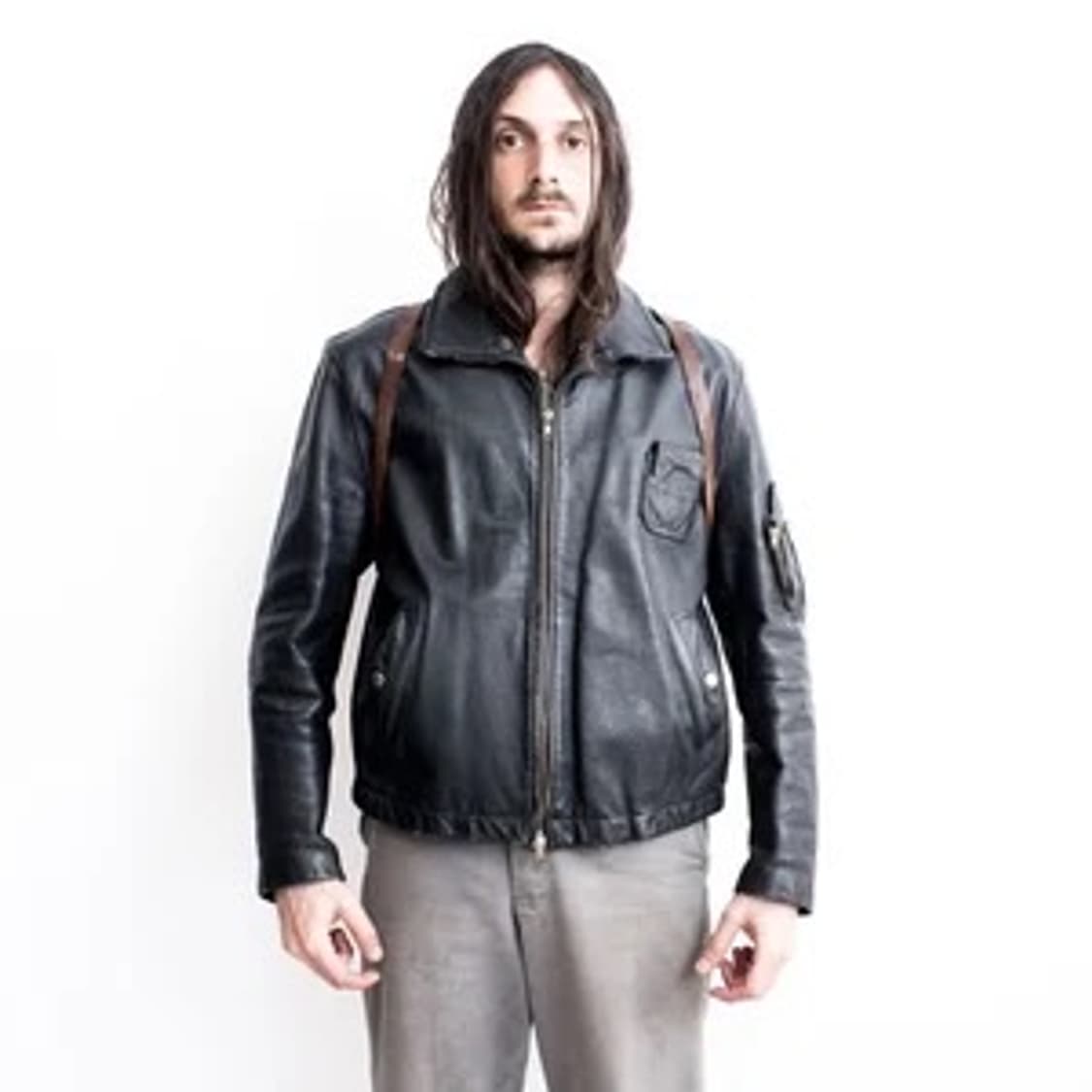 french air force 레더 자켓 상품이미지5