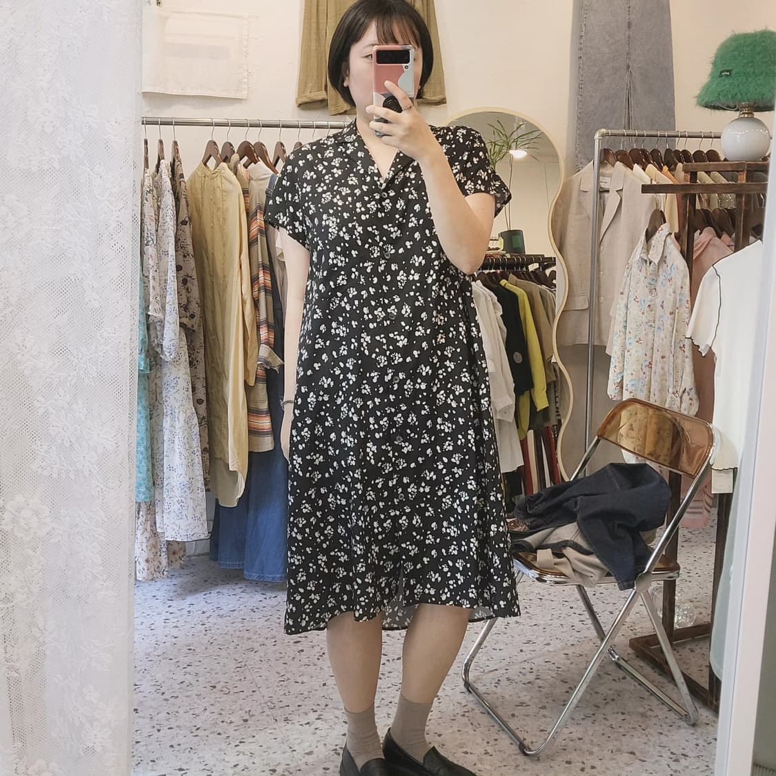 StudioTomboy 더블카라 셔츠 원피스 상품이미지1
