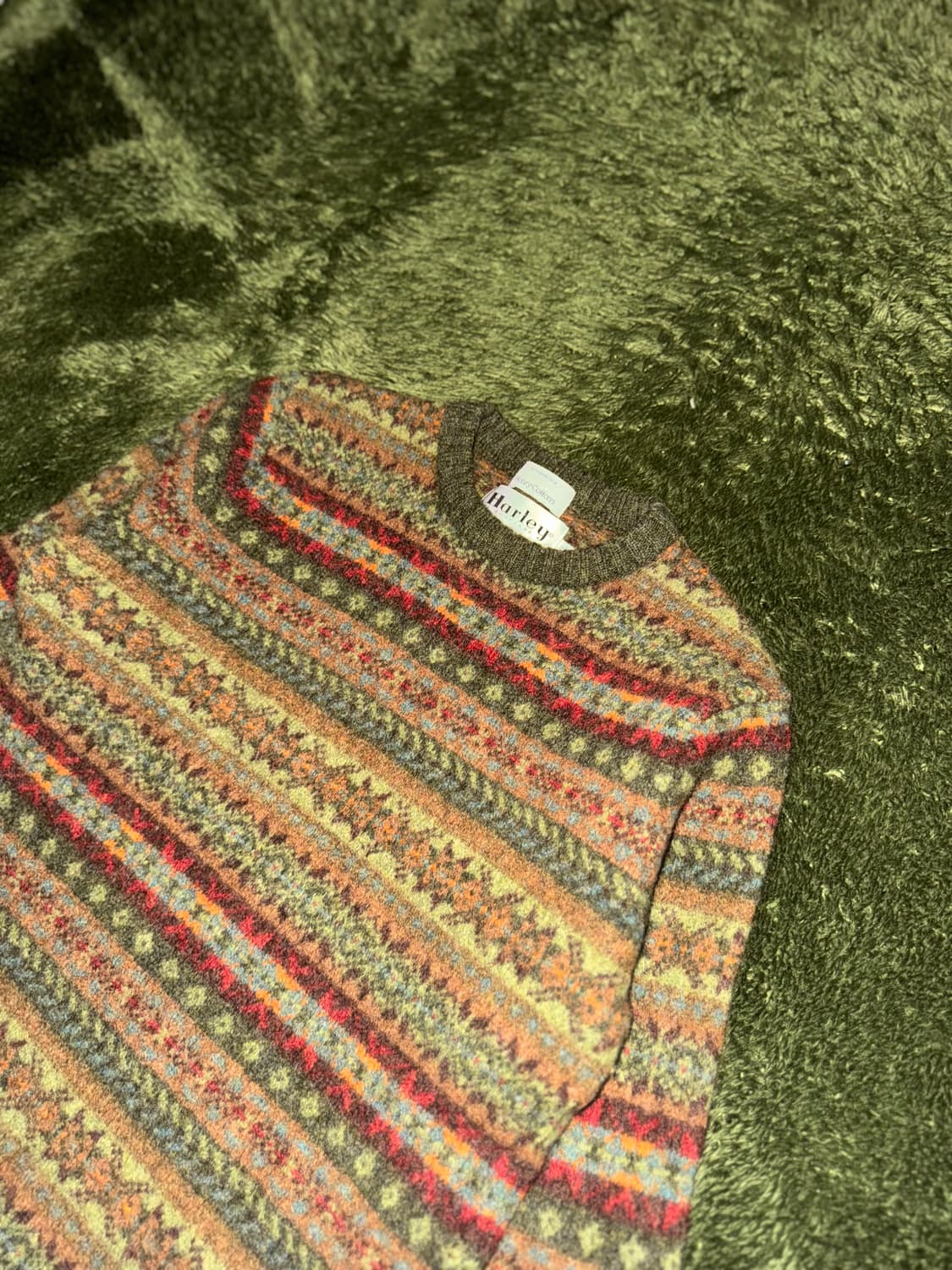 할리 오브 스코틀랜드 헨리 코튼 별주 페어 아일 심리스 니트 상품이미지2