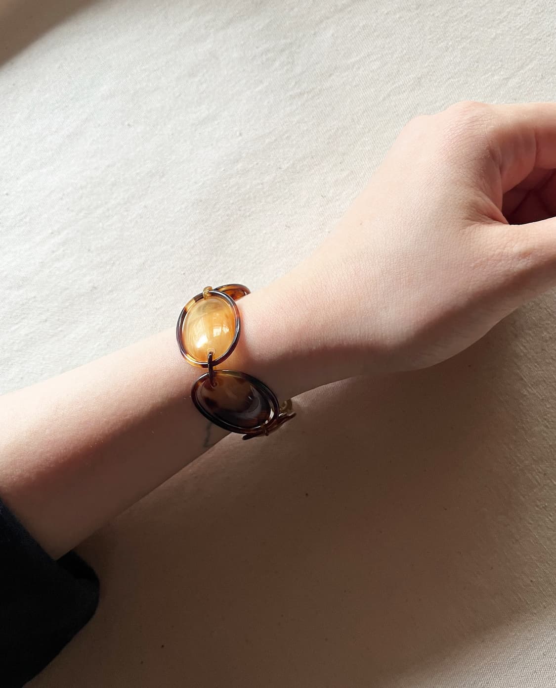 VINTAGE tortoise oval bracelet 상품이미지5