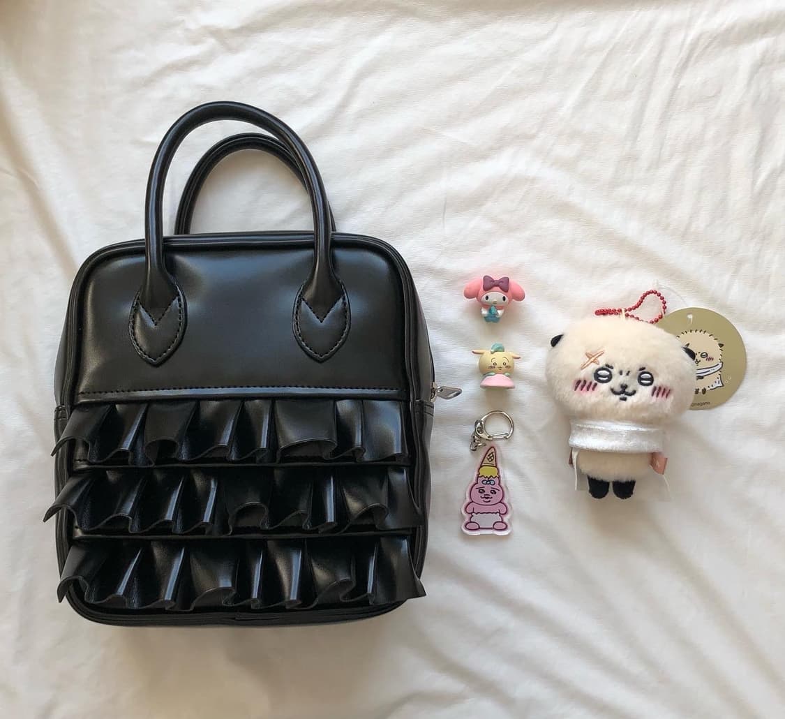 꼼데가르송 걸 프릴토트백 블랙 상품이미지1
