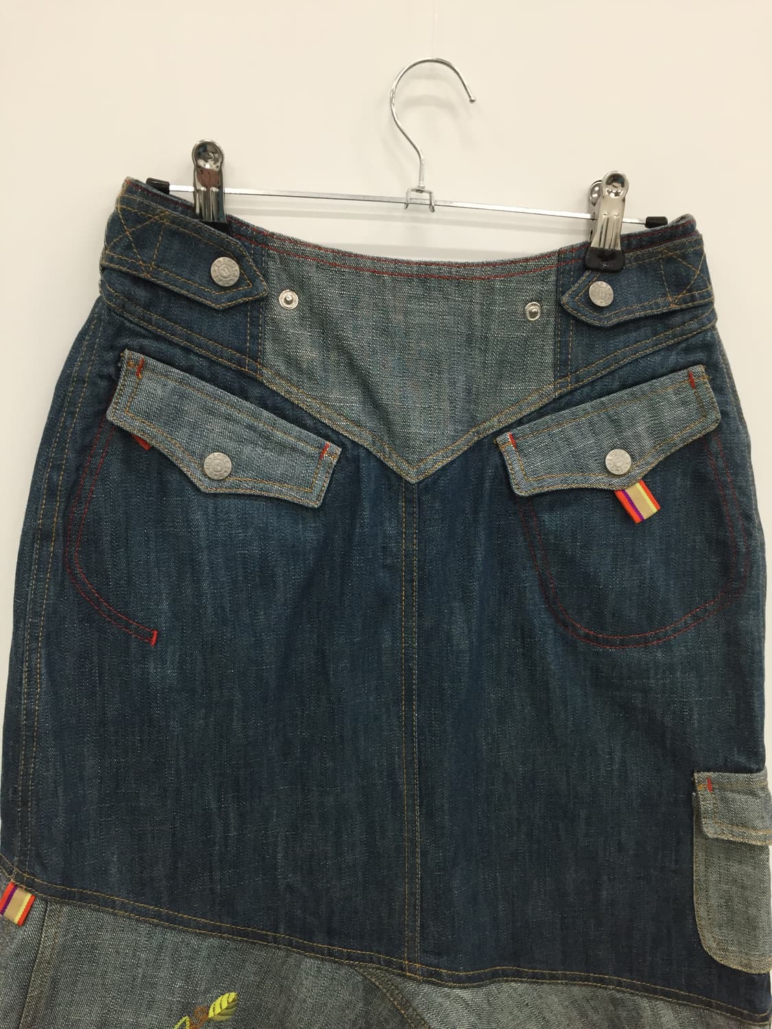 'Oilily' Floral Stitch Denim Skirt 상품이미지8
