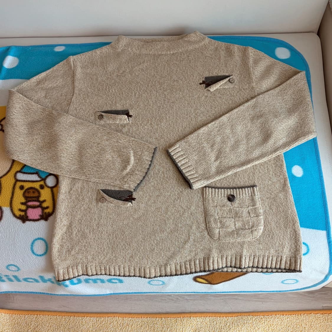 마루빈티지 고양이 반폴라 니트 상품이미지1