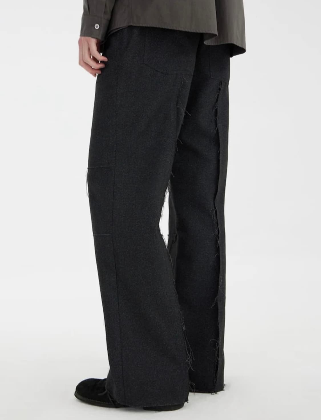 Youth cut-off flared pants 상품이미지3