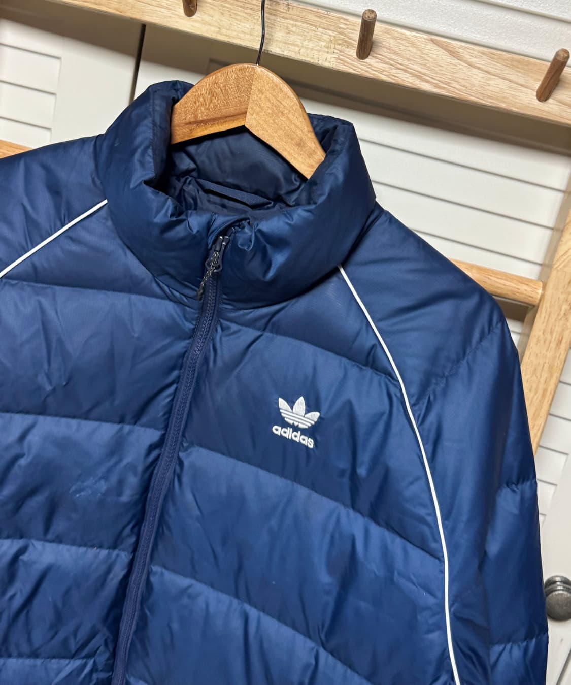 아디다스 사이드라인 딥네이비 y2k 패딩 자켓 상품이미지3