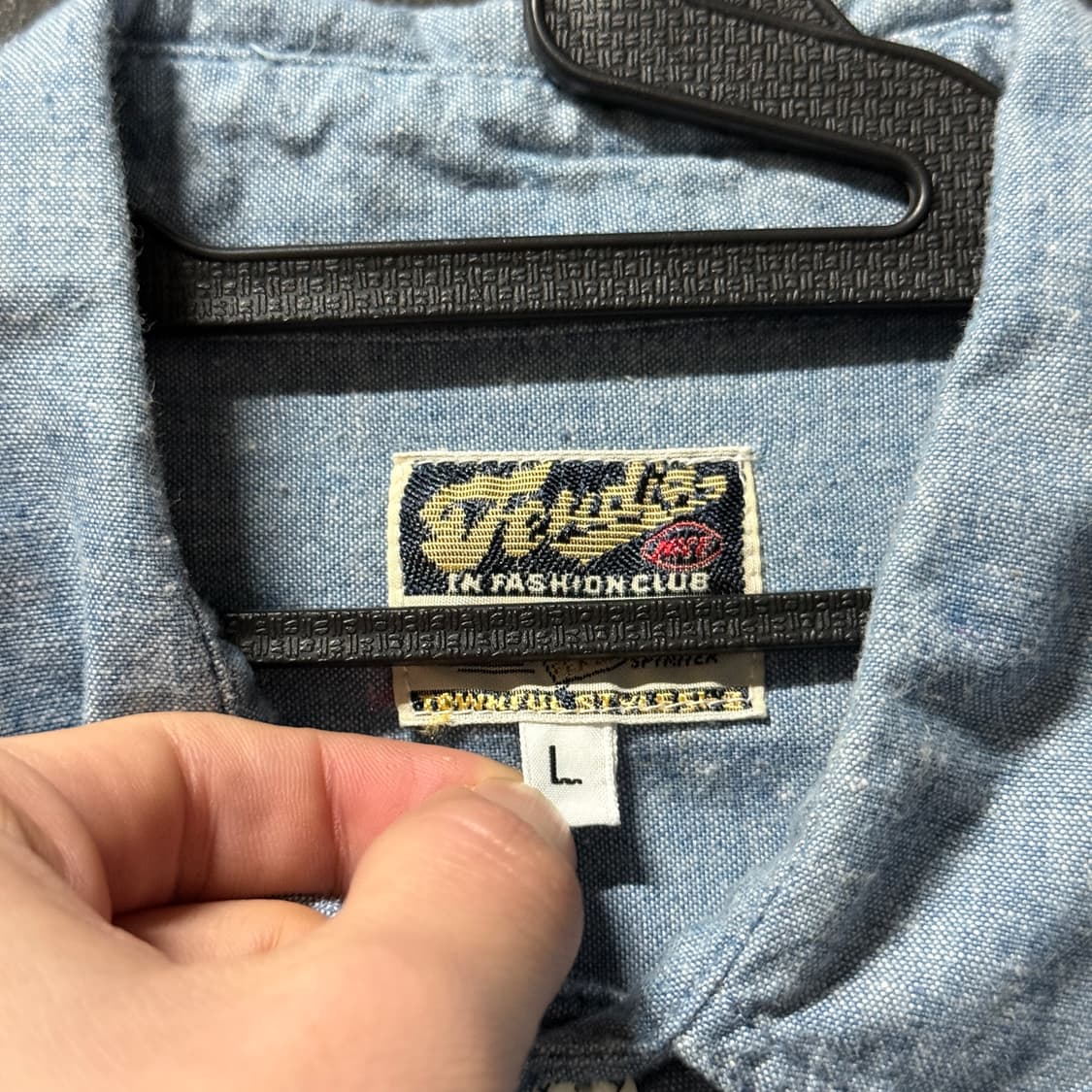 VTG 빈티지 올드스쿨 빅 프린팅 더블포켓 데님 반팔 셔츠 상품이미지5