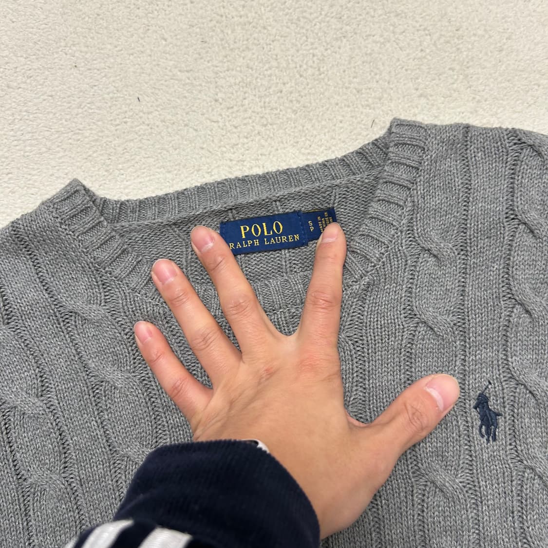 Polo Grey Cable Knit 상품이미지6