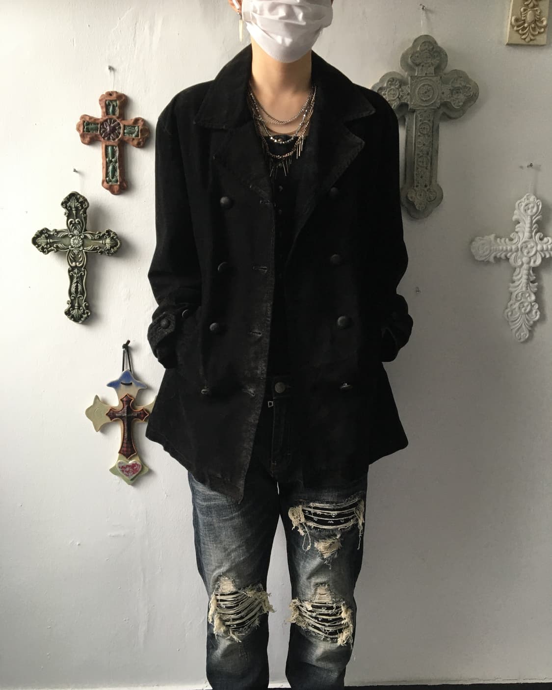 Algonquins double button leather jacket 상품이미지8