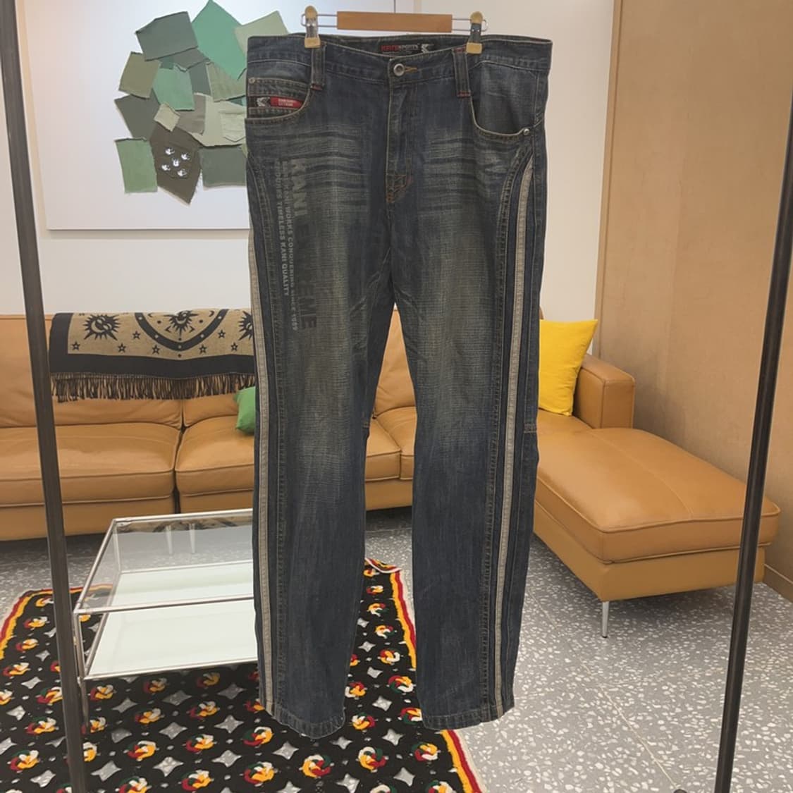 칼 카니 레트로 사이드라인 워싱 데님팬츠 36인치 C07102 상품이미지3