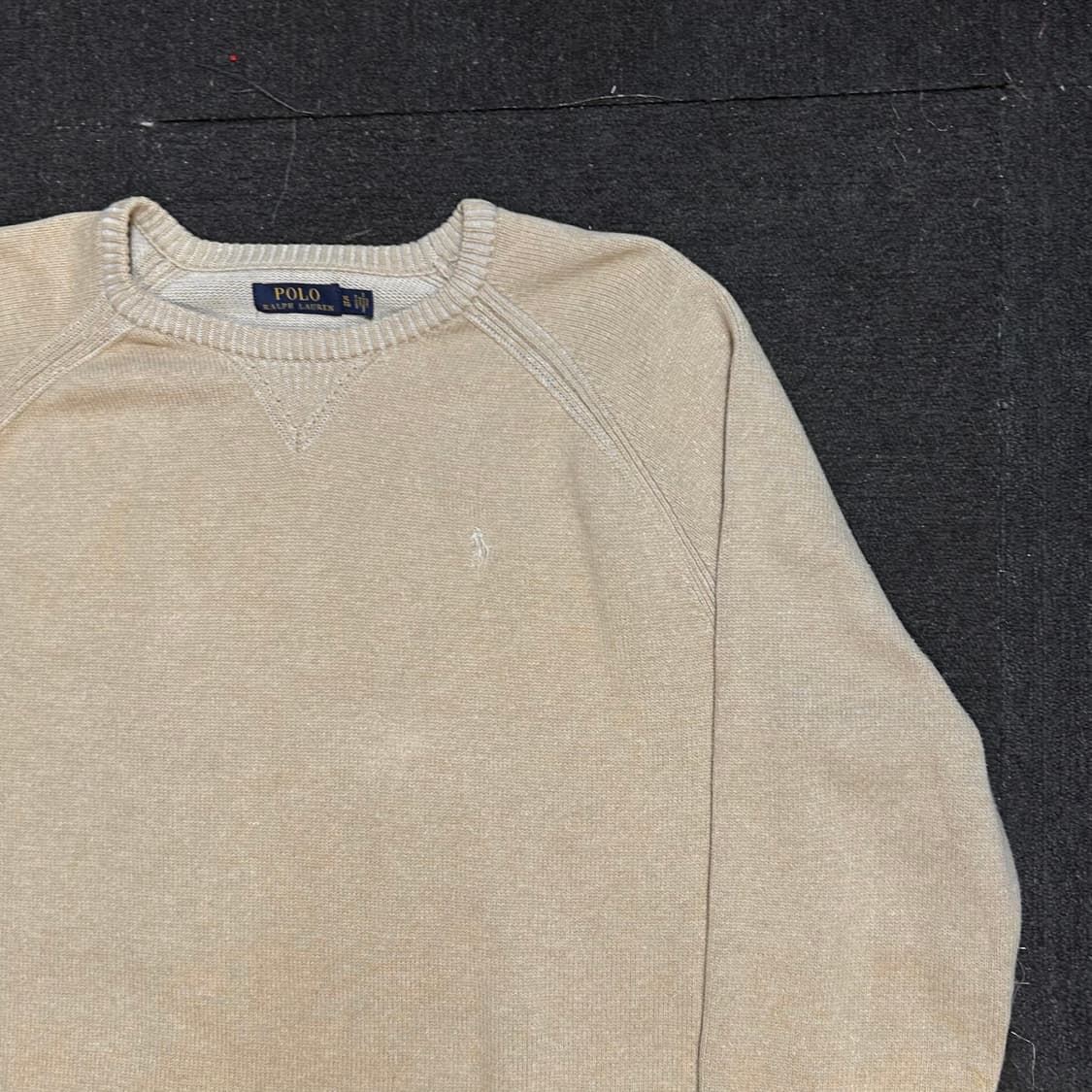 폴로 랄프로렌 베이지 신형 오트밀 니트 맨투맨 XL 상품이미지3