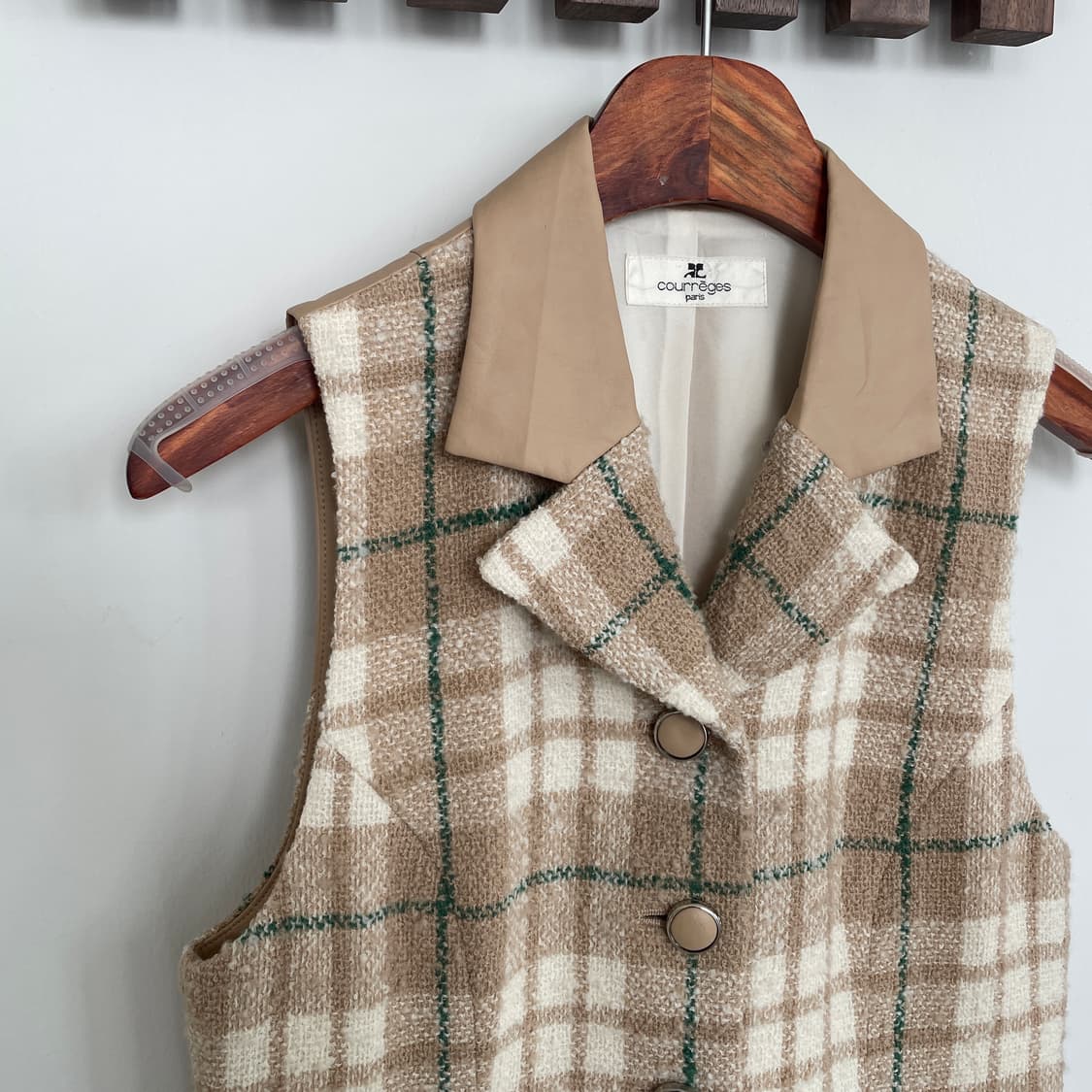 꾸레쥬 체크 베스트 상품이미지3