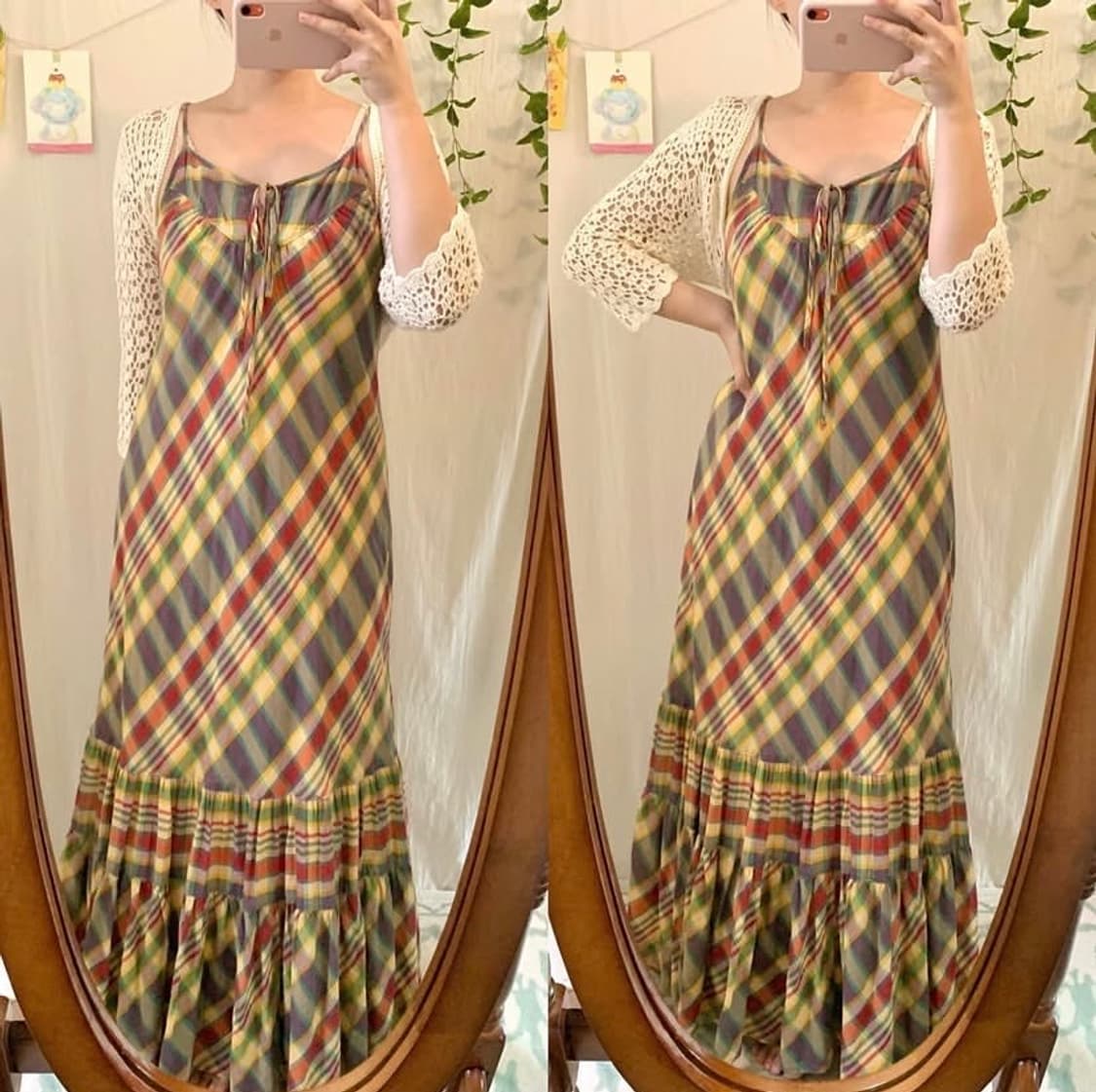 GAP 체크 끈원피스 상품이미지1