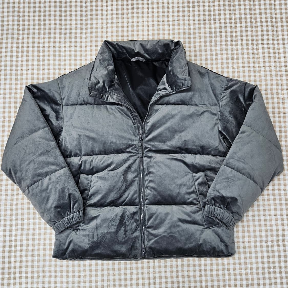 스파오 벨벳 푸퍼 패딩 남자100 상품이미지1